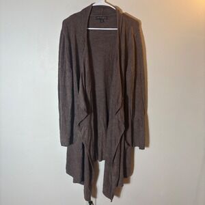 Barefoot Dreams CozyChic Lite Cardigan Duster Size 1X Waterfall‎ Drape Cardigan